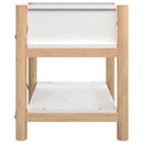 vidaXL 2 db fehér szerelt fa ágy melletti asztal 42 x 38 x 45 cm