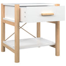 vidaXL 2 db fehér szerelt fa ágy melletti asztal 42 x 38 x 45 cm
