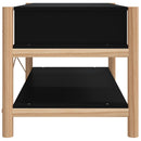 vidaXL fekete szerelt fa dohányzóasztal 82 x 48 x 45 cm