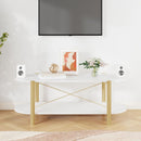vidaXL fehér szerelt fa dohányzóasztal 110 x 48 x 40 cm