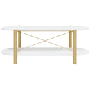 vidaXL fehér szerelt fa dohányzóasztal 110 x 48 x 40 cm