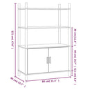 vidaXL fehér szerelt fa magasszekrény 80x40x121 cm