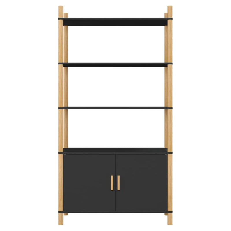 vidaXL fekete szerelt fa magasszekrény 80x40x153 cm