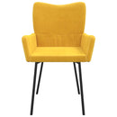 vidaXL 2 db sárga bársony étkezőszék