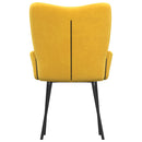 vidaXL 2 db sárga bársony étkezőszék