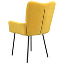 vidaXL 2 db sárga bársony étkezőszék