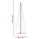vidaXL karácsonyfa meleg fehér 1400 LED-del 160 x 500 cm