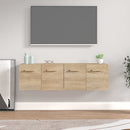 vidaXL 2 db sonoma tölgy színű szerelt fa faliszekrény 60x36,5x35 cm