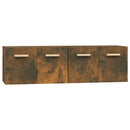vidaXL 2 db füstös tölgy színű szerelt fa faliszekrény 60x36,5x35 cm