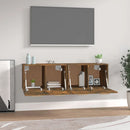 vidaXL 2 db füstös tölgy színű szerelt fa faliszekrény 60x36,5x35 cm