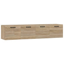vidaXL 2 db sonoma tölgy színű szerelt fa faliszekrény 60x36,5x35 cm