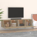 vidaXL 2 db sonoma tölgy színű szerelt fa faliszekrény 60x36,5x35 cm