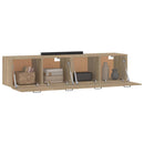 vidaXL 2 db sonoma tölgy színű szerelt fa faliszekrény 60x36,5x35 cm
