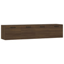 vidaXL 2 db barna tölgy színű szerelt fa faliszekrény 60x36,5x35 cm
