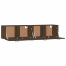 vidaXL 2 db barna tölgy színű szerelt fa faliszekrény 60x36,5x35 cm