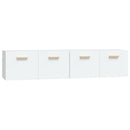 vidaXL 2 db fehér szerelt fa faliszekrény 80 x 35 x 36,5 cm