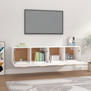vidaXL 2 db fehér szerelt fa faliszekrény 80 x 35 x 36,5 cm