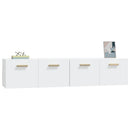 vidaXL 2 db fehér szerelt fa faliszekrény 80 x 35 x 36,5 cm