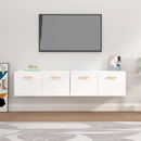 vidaXL 2 db fehér szerelt fa faliszekrény 80 x 35 x 36,5 cm