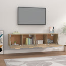 vidaXL 2 db sonoma tölgy színű szerelt fa faliszekrény 80x35x36,5 cm