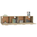 vidaXL 2 db sonoma tölgy színű szerelt fa faliszekrény 80x35x36,5 cm