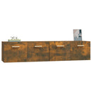 vidaXL 2 db füstös tölgy színű szerelt fa faliszekrény 80x35x36,5 cm