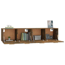 vidaXL 2 db füstös tölgy színű szerelt fa faliszekrény 80x35x36,5 cm