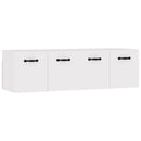 vidaXL 2 db fehér szerelt fa faliszekrény 80 x 35 x 36,5 cm