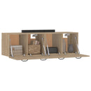 vidaXL 2 db sonoma tölgy színű szerelt fa faliszekrény 80x35x36,5 cm