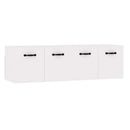 vidaXL 2 db magasfényű fehér szerelt fa faliszekrény 80x36,5x35 cm