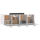 vidaXL 2 db magasfényű fehér szerelt fa faliszekrény 80x36,5x35 cm