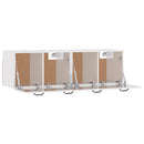 vidaXL 2 db magasfényű fehér szerelt fa faliszekrény 80x36,5x35 cm