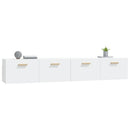vidaXL 2 db fehér szerelt fa faliszekrény 100 x 36,5 x 35 cm