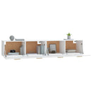 vidaXL 2 db fehér szerelt fa faliszekrény 100 x 36,5 x 35 cm