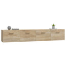 vidaXL 2 db sonoma tölgy színű szerelt fa faliszekrény 100x36,5x35 cm