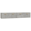 vidaXL 2 db betonszürke szerelt fa faliszekrény 100 x 36,5 x 35 cm