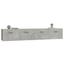 vidaXL 2 db betonszürke szerelt fa faliszekrény 100 x 36,5 x 35 cm