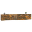 vidaXL 2 db füstös tölgy színű szerelt fa faliszekrény 100x36,5x35 cm