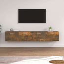 vidaXL 2 db füstös tölgy színű szerelt fa faliszekrény 100x36,5x35 cm