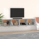 vidaXL 2 db betonszürke szerelt fa faliszekrény 100 x 36,5 x 35 cm