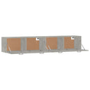 vidaXL 2 db betonszürke szerelt fa faliszekrény 100 x 36,5 x 35 cm