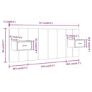 vidaXL sonoma tölgyszínű szerelt fa ágyfejtámla szekrényekkel