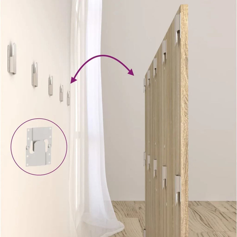 vidaXL sonoma tölgyszínű szerelt fa ágyfejtámla szekrényekkel