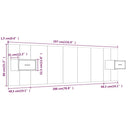 vidaXL sonoma tölgyszínű szerelt fa ágyfejtámla szekrényekkel