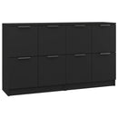 vidaXL 2 db fekete szerelt fa tálalóasztal 60 x 30 x 70 cm