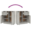 vidaXL 2 db fehér szerelt fa tálalóasztal 60 x 30 x 70 cm