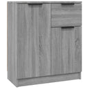 vidaXL 2 db szürke sonoma színű szerelt fa tálalóasztal 60x30x70 cm