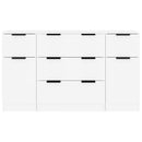 vidaXL 3 részes fehér szerelt fa tálalószekrény-garnitúra