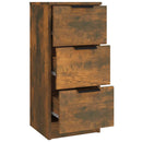 vidaXL 3 db füstös tölgy szerelt fa tálalószekrény