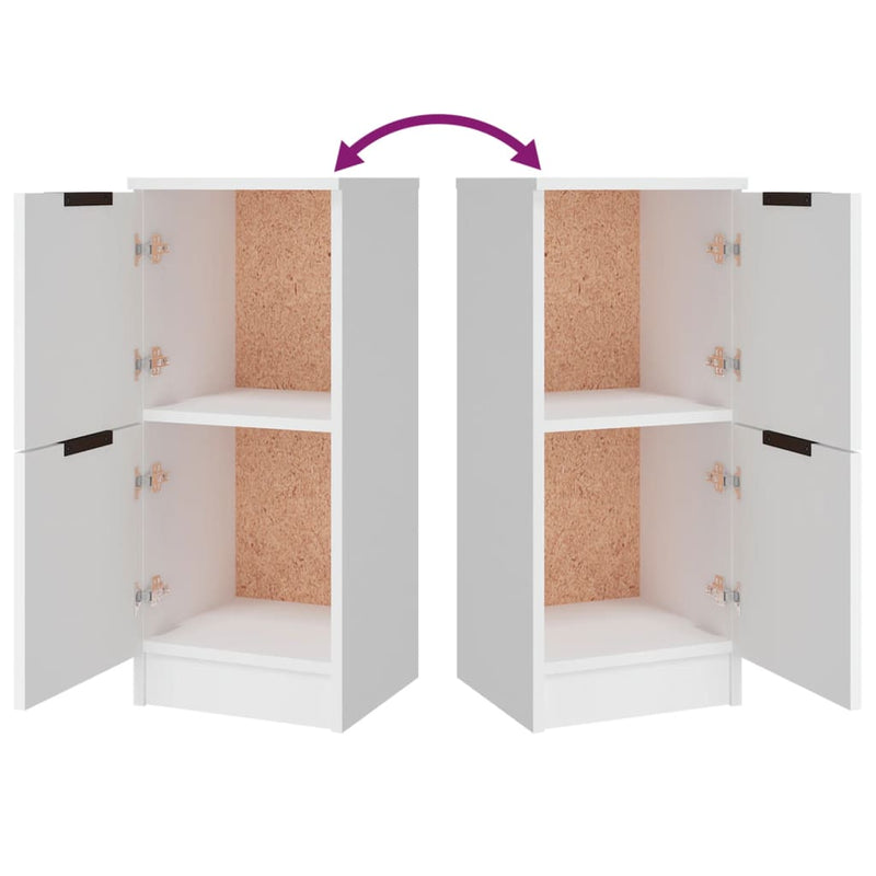 vidaXL 3 db fehér szerelt fa tálalószekrény